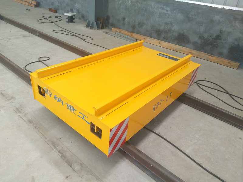 Cable Reel Powered Warehouse Flat Car uz dzelzceļa ar tālvadību